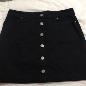 Black button up skirt